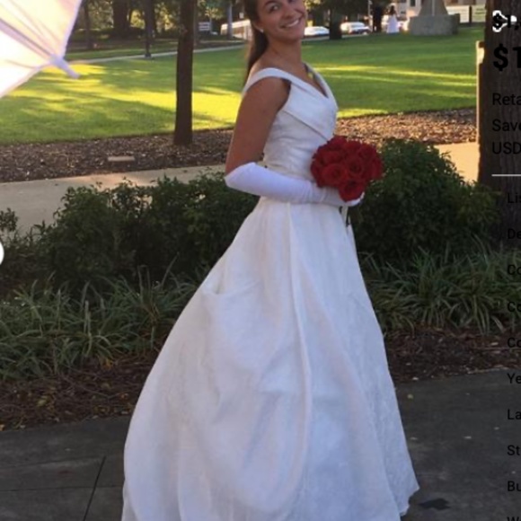 AUSTIN SCARLETT CHARLOTTE AS58 X WEDDING DRESS sz8 - Picture 8 of 13